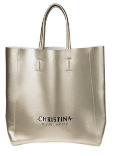 Сумка-шоппер золотая Christina